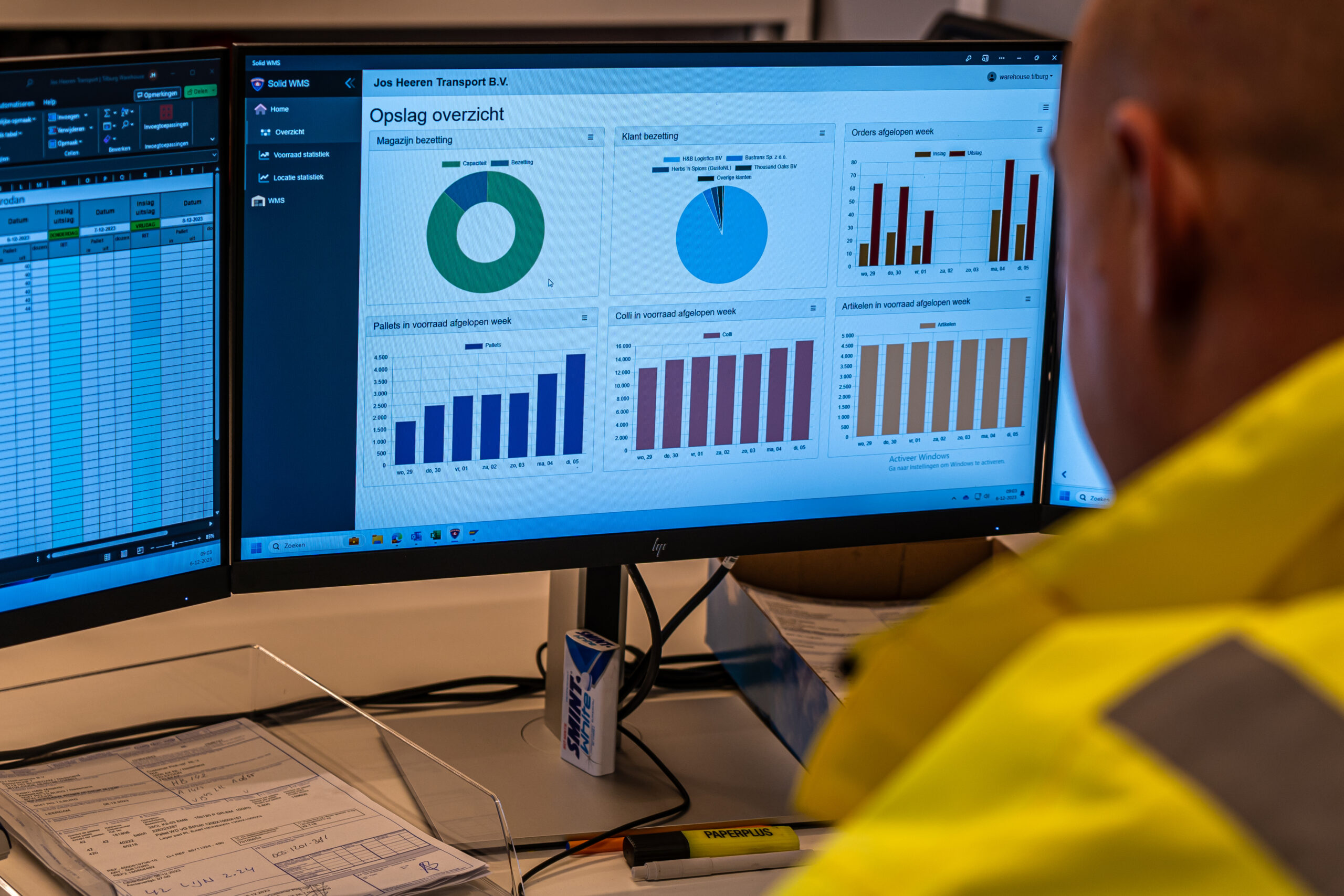 Afbeelding met opslag overzicht op laptop